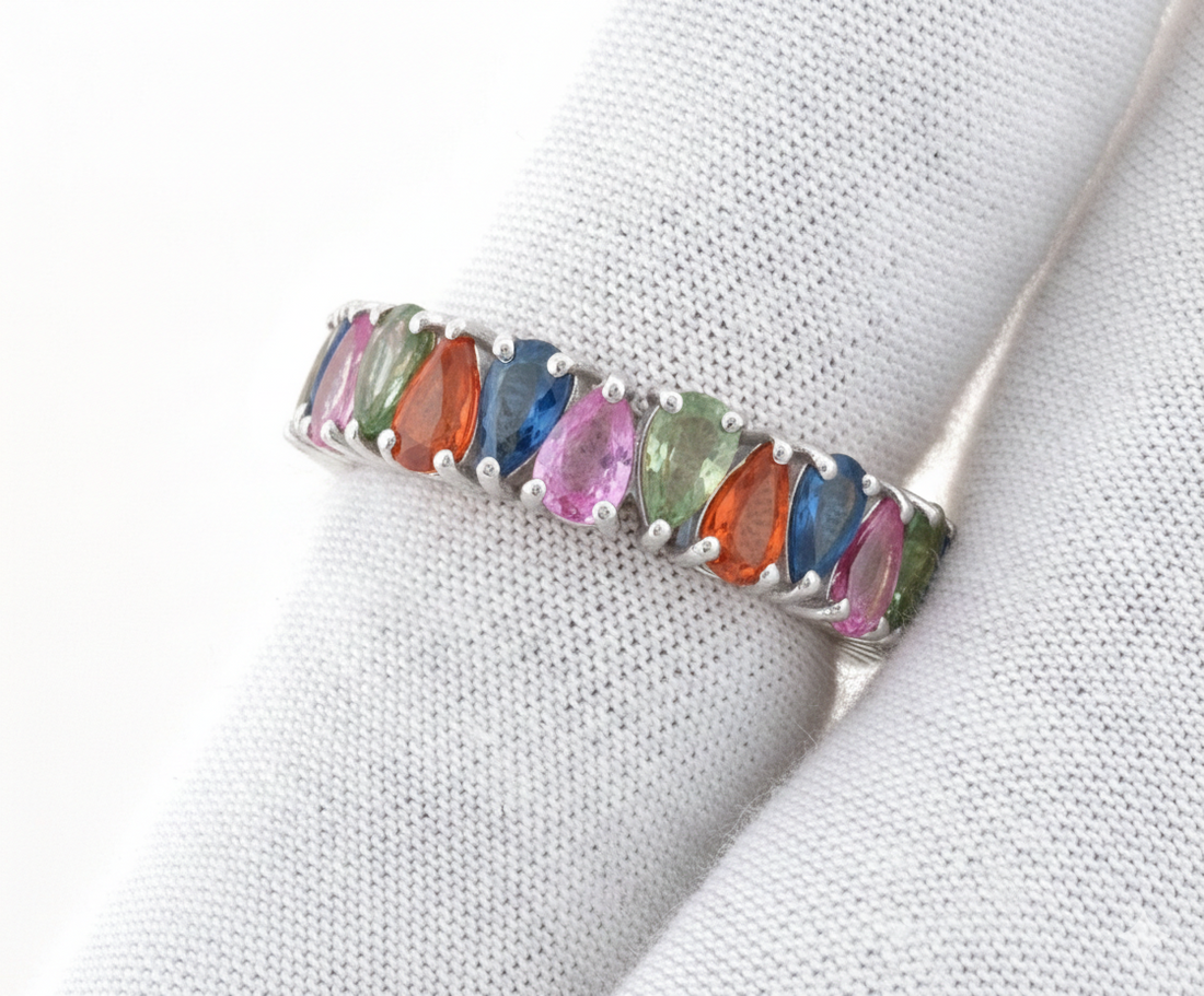 Orope's Colorburst Rainbow 925 Pure Sterling Silver ring