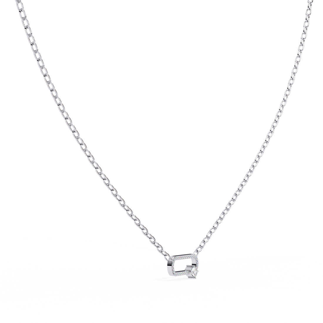 Bold Link Lock Pendant | 925 Sterling Silver