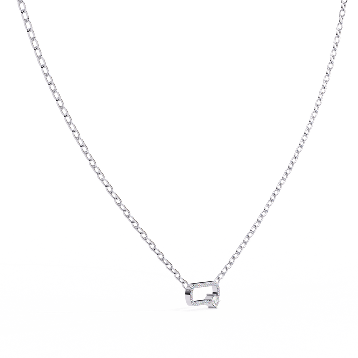 Bold Link Lock Pendant | 925 Sterling Silver