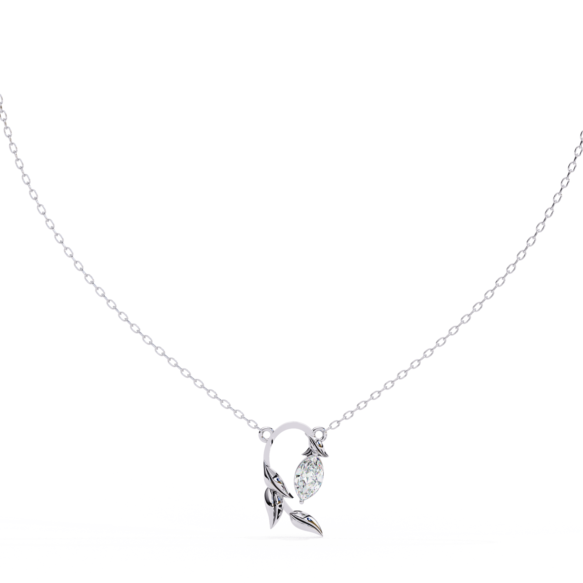 Nature’s Embrace Leaf Pendant | 925 Sterling Silver