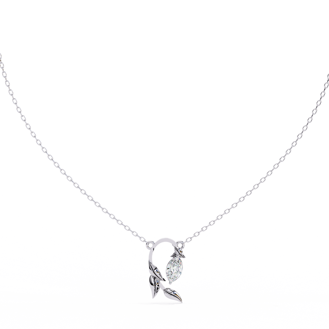 Nature’s Embrace Leaf Pendant | 925 Sterling Silver