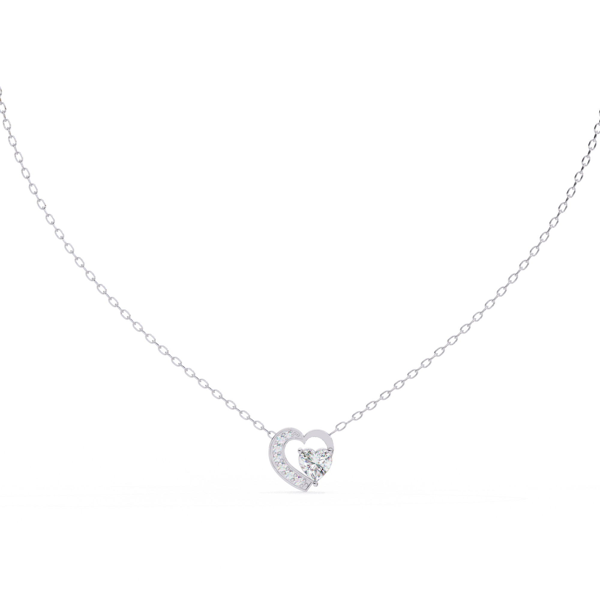 Celeste Heart Glow Pendant | 925 Sterling Silver