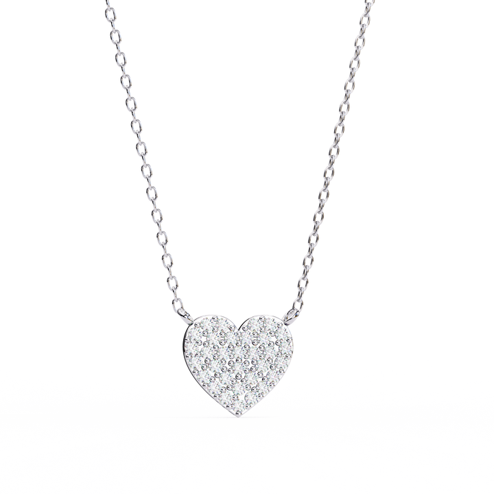 Timeless Love Pave Heart Pendant | 925 Sterling Silver