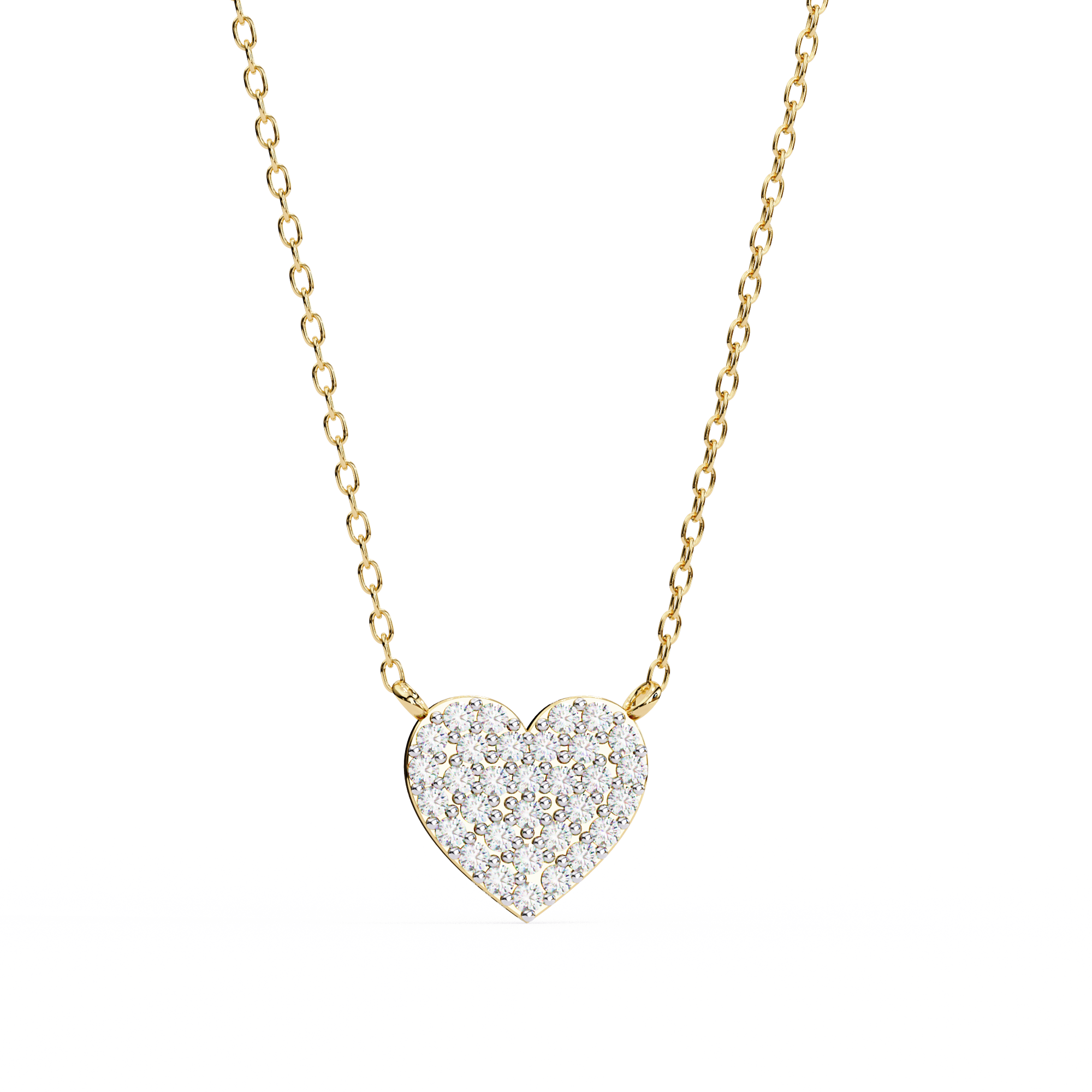 Timeless Love Pave Heart Pendant | 925 Sterling Silver