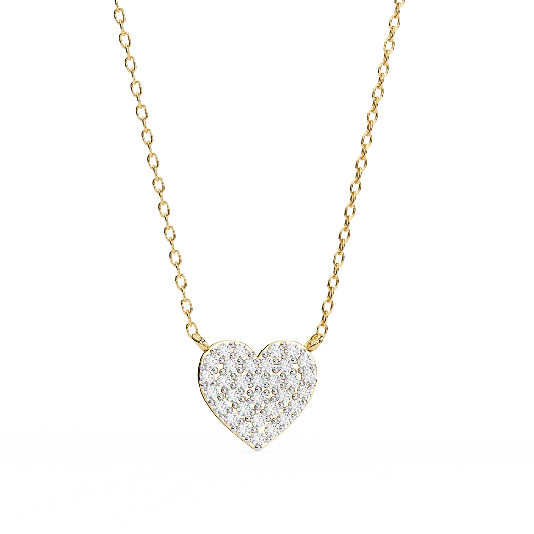 Timeless Love Pave Heart Pendant | 925 Sterling Silver