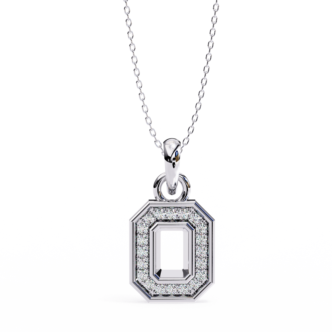 Imperial Octa Halo Pendant | 925 Sterling Silver