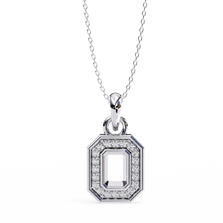 Imperial Octa Halo Pendant | 925 Sterling Silver