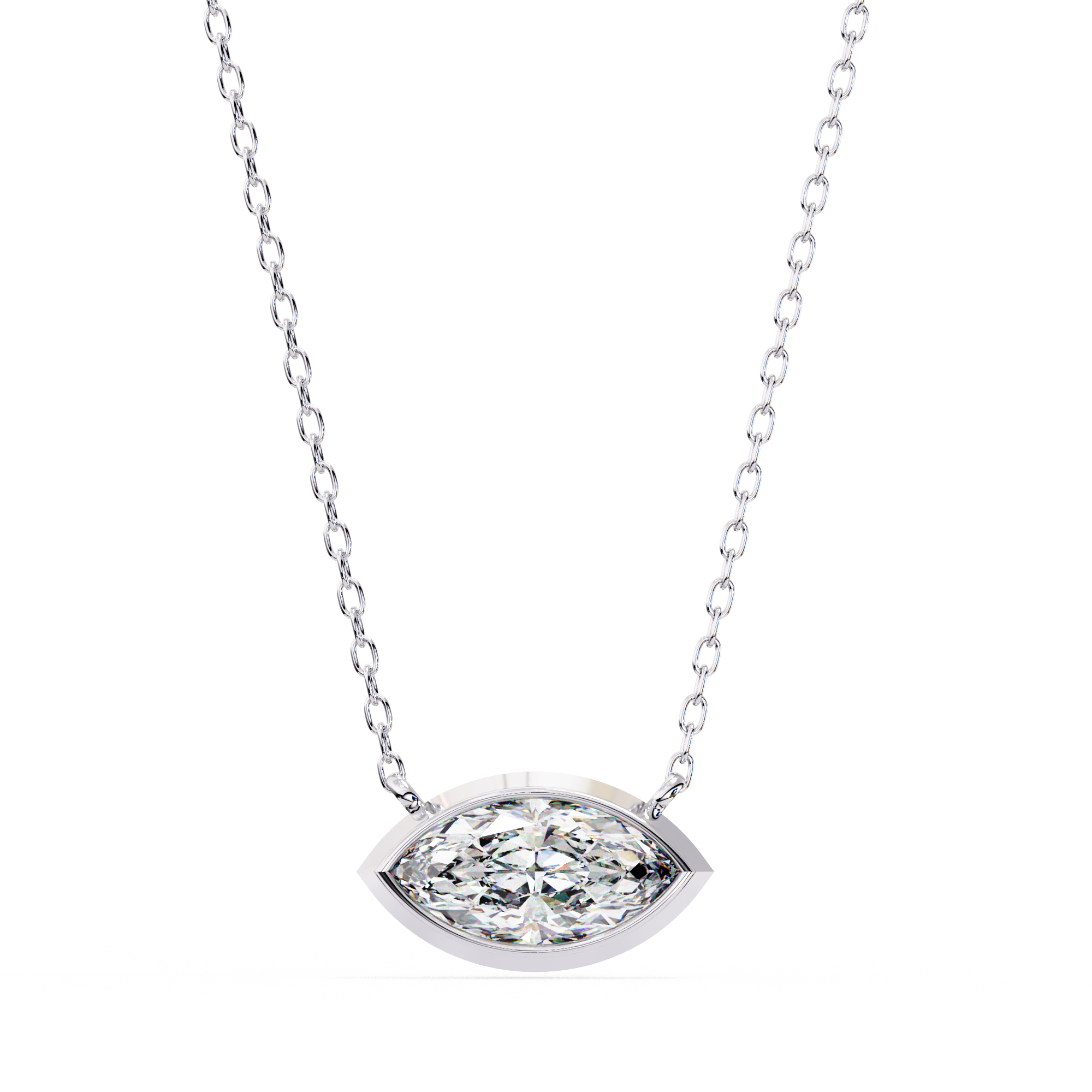 Ethereal Eye Marquise Pendant | 925 Sterling Silver