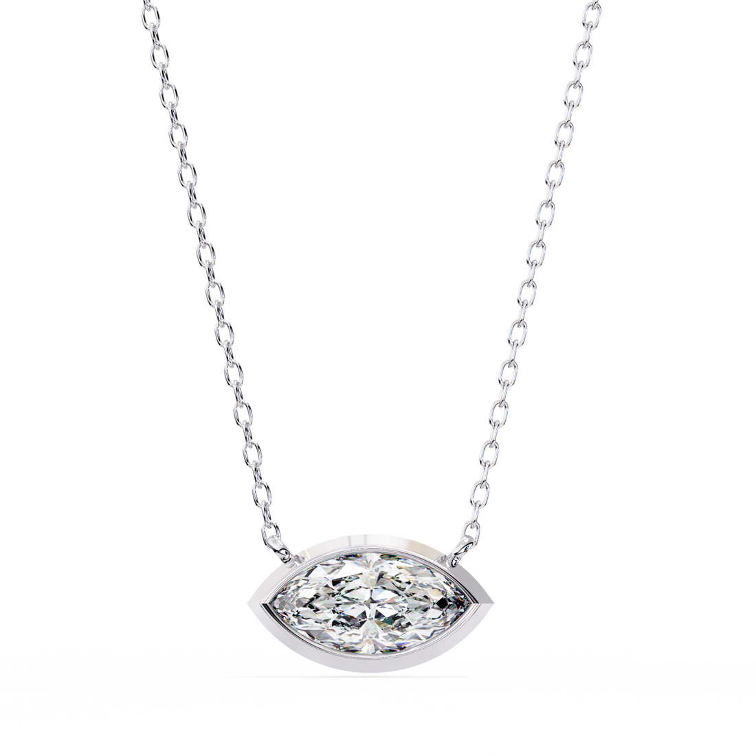 Ethereal Eye Marquise Pendant | 925 Sterling Silver