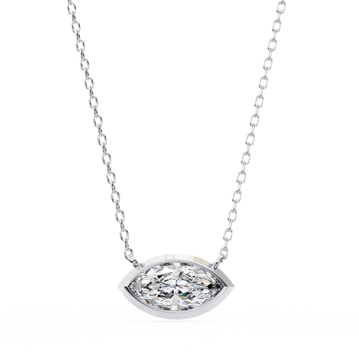 Ethereal Eye Marquise Pendant | 925 Sterling Silver