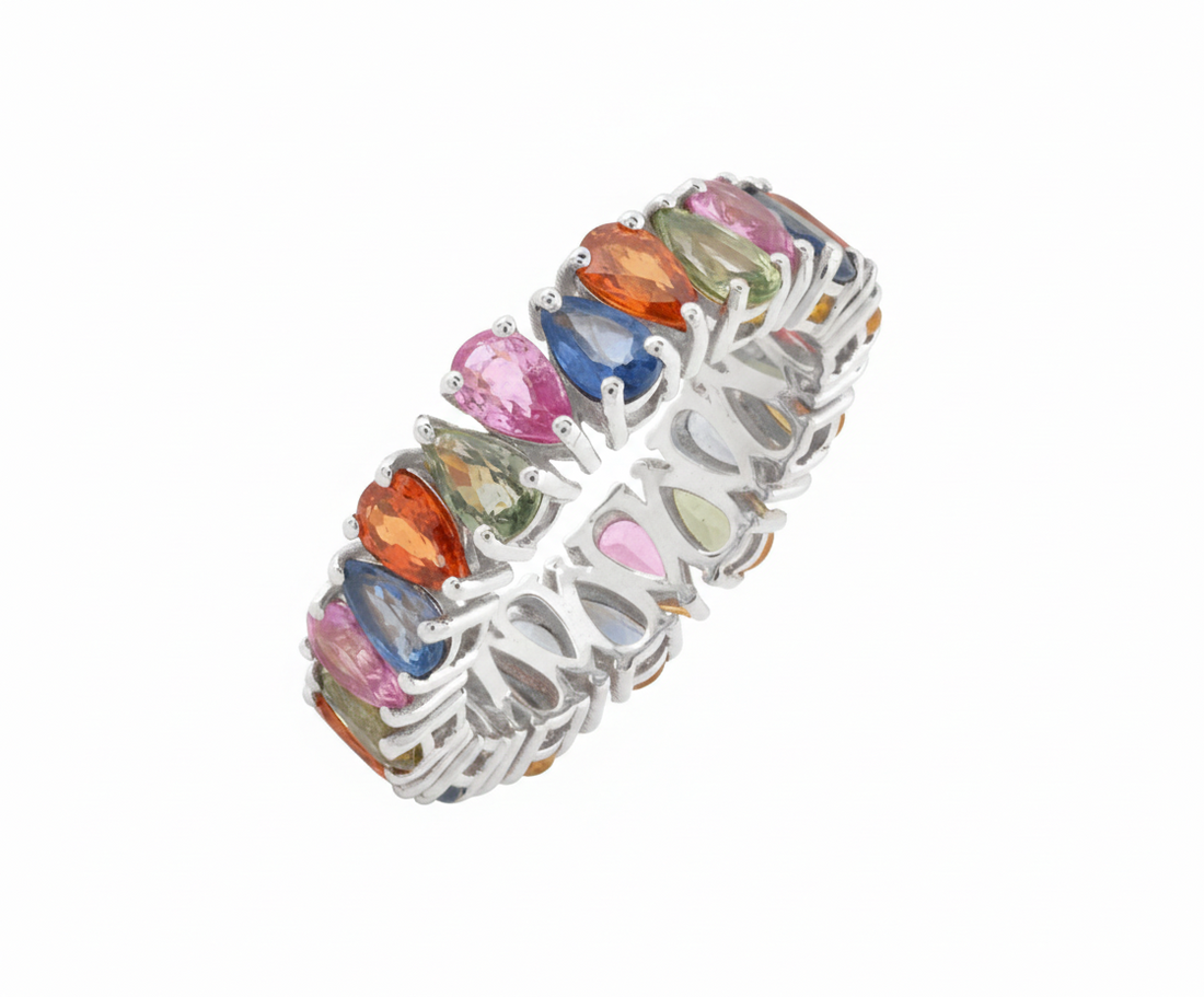 Orope's Colorburst Rainbow 925 Pure Sterling Silver ring