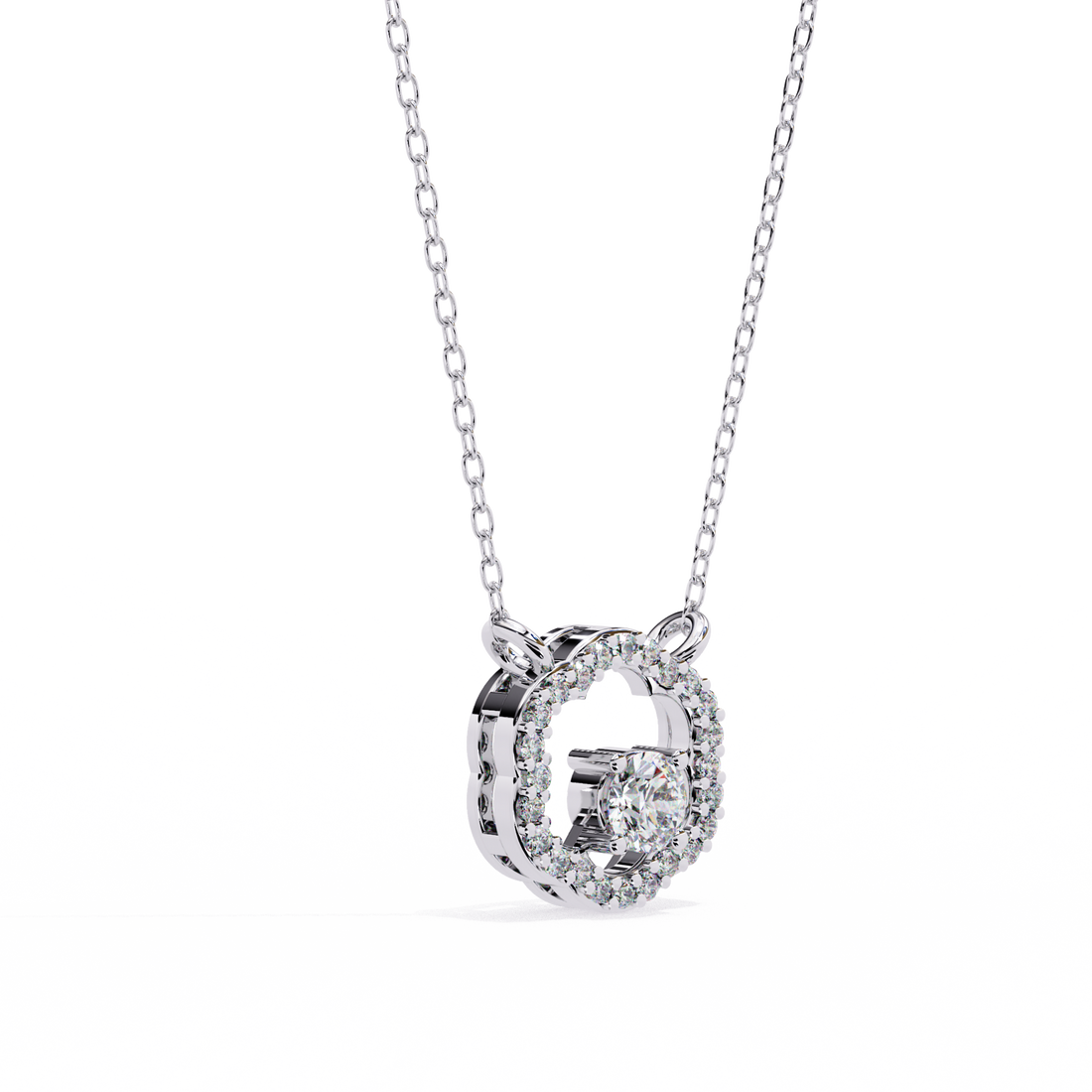 Bloom Halo Floral Pendant | 925 Sterling Silver