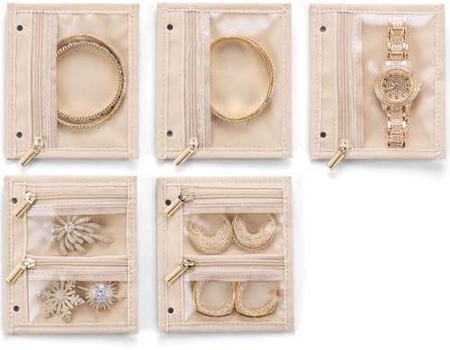 Travel Jewelry Organizer Case – Compact Jewelry Storage Book for Rings, Earrings & Necklaces