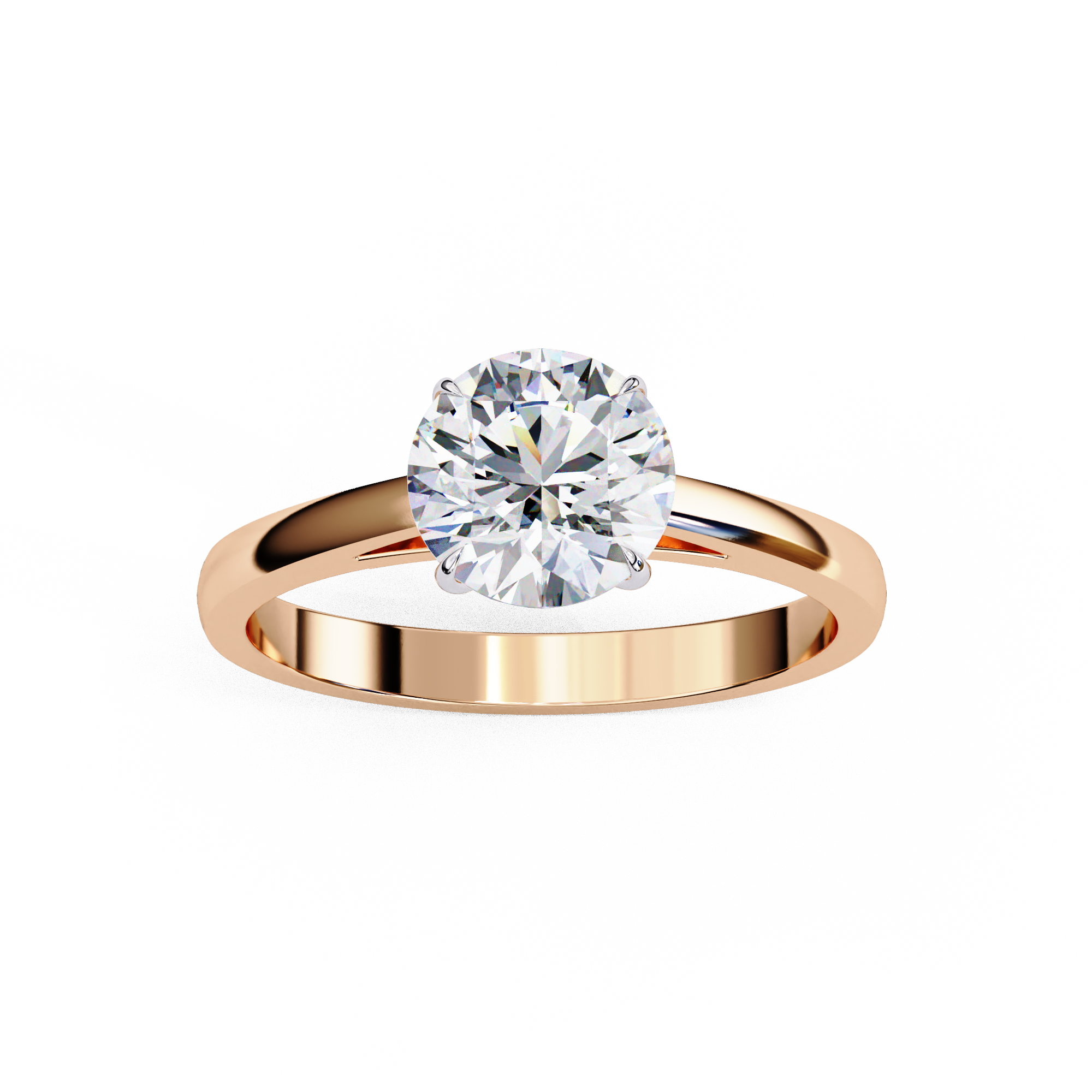 Pure Brilliance Round Diamond Solitaire Ring for Women | 925 Sterling Silver