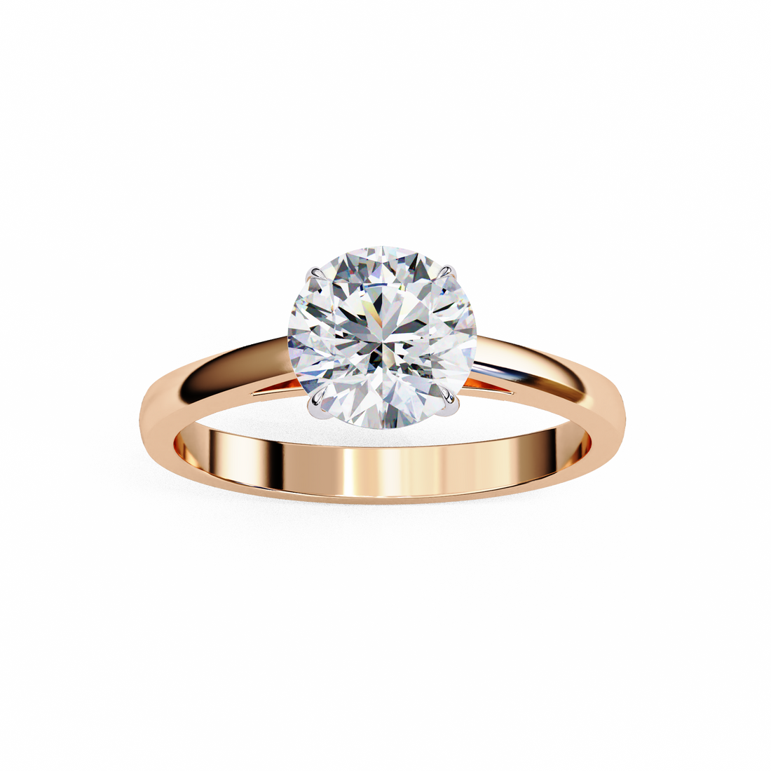 Pure Brilliance Round Diamond Solitaire Ring for Women | 925 Sterling Silver