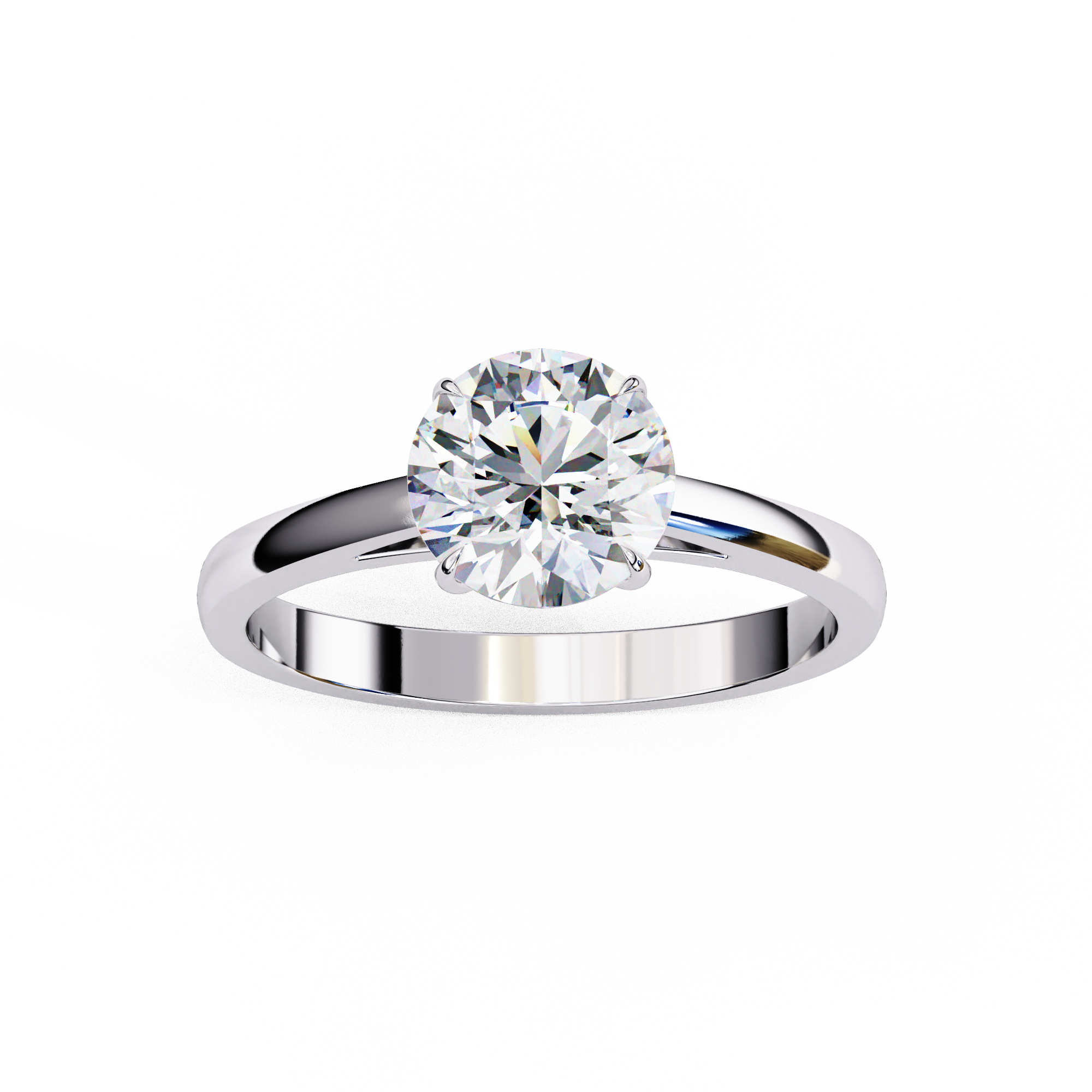 Pure Brilliance Round Diamond Solitaire Ring for Women | 925 Sterling Silver