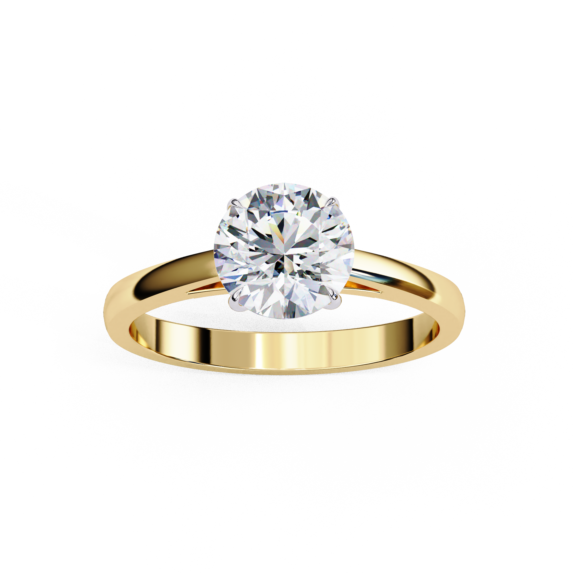 Pure Brilliance Round Diamond Solitaire Ring for Women | 925 Sterling Silver