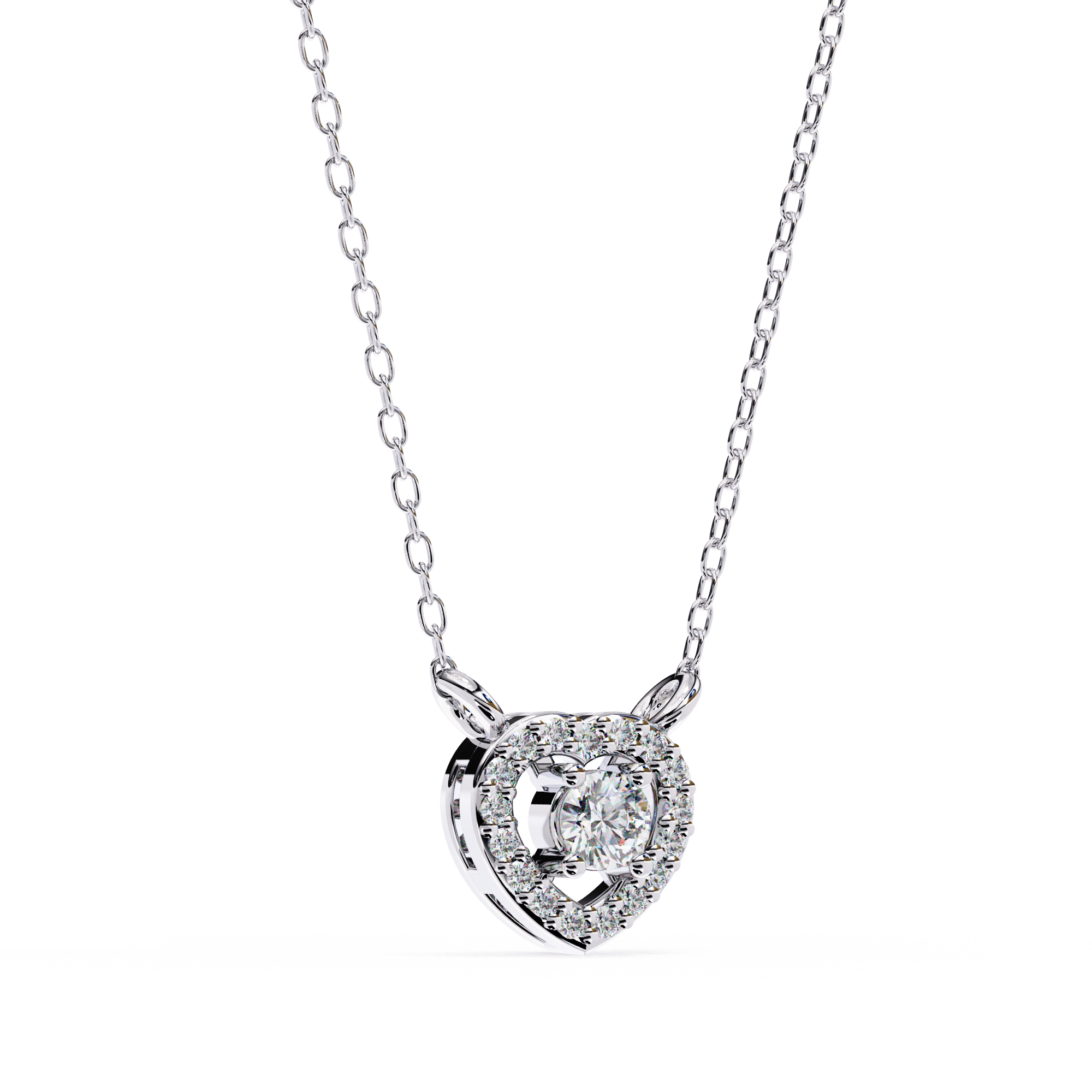 Everlasting Spark Heart Pendant | 925 Sterling Silver
