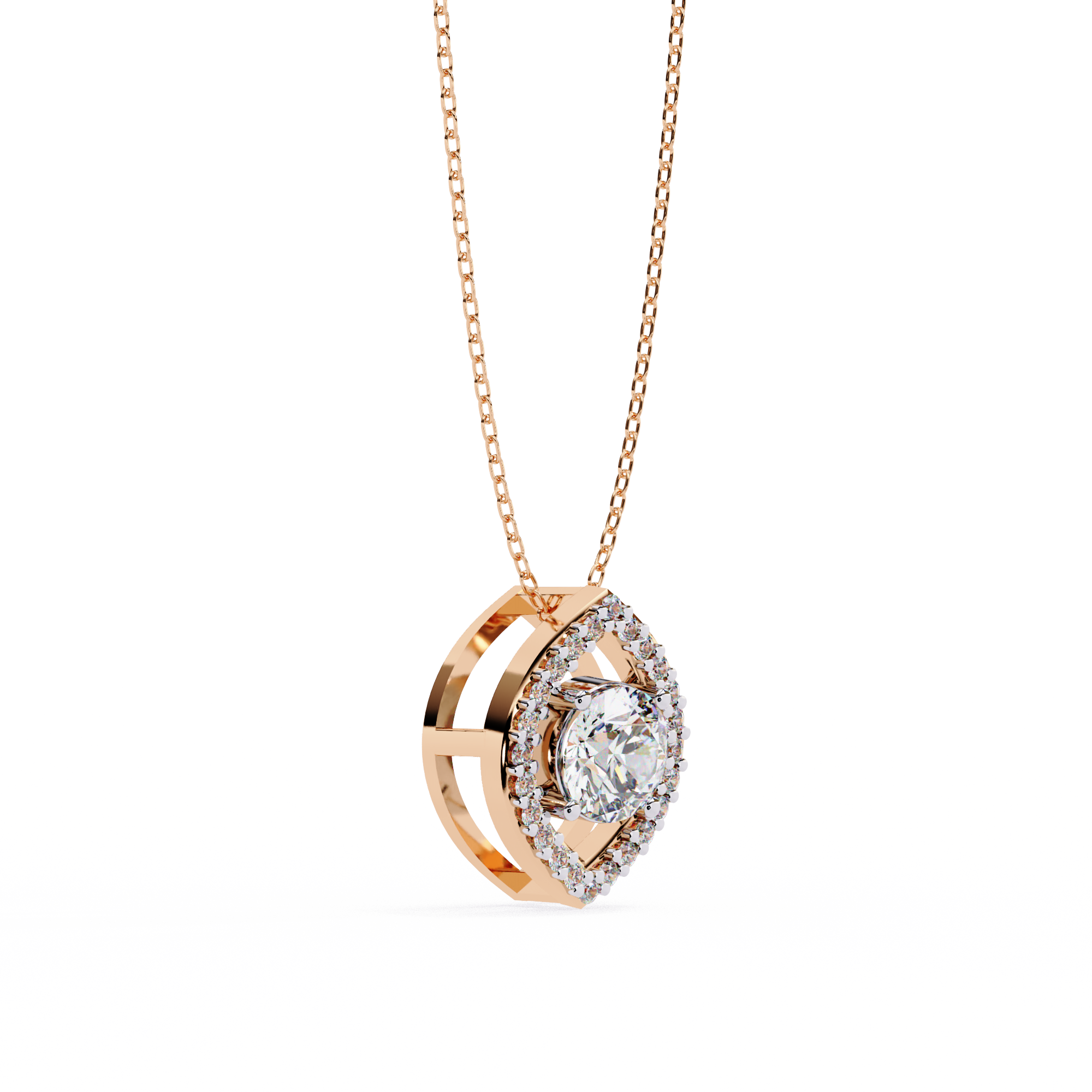 Petal Glow Halo Pendant | 925 Sterling Silver