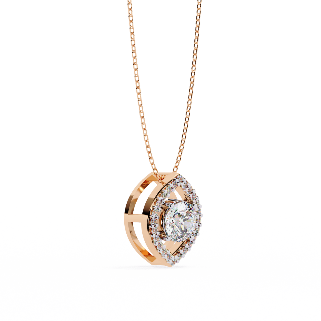 Petal Glow Halo Pendant | 925 Sterling Silver