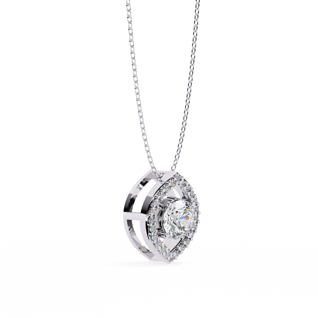 Petal Glow Halo Pendant | 925 Sterling Silver