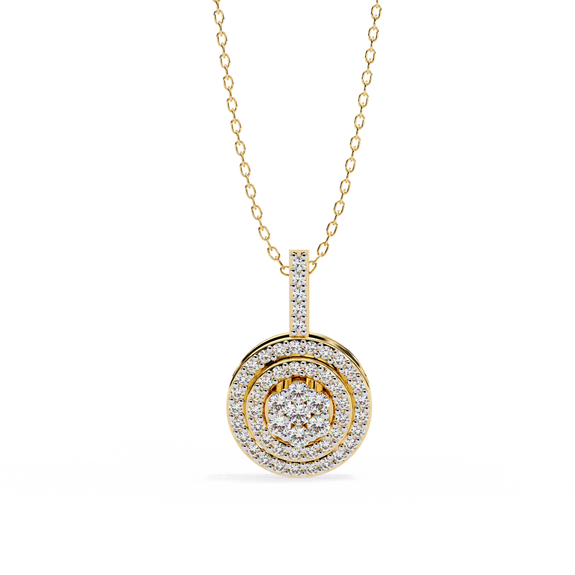 Signature Aura Round Pendant | 925 Sterling Silver