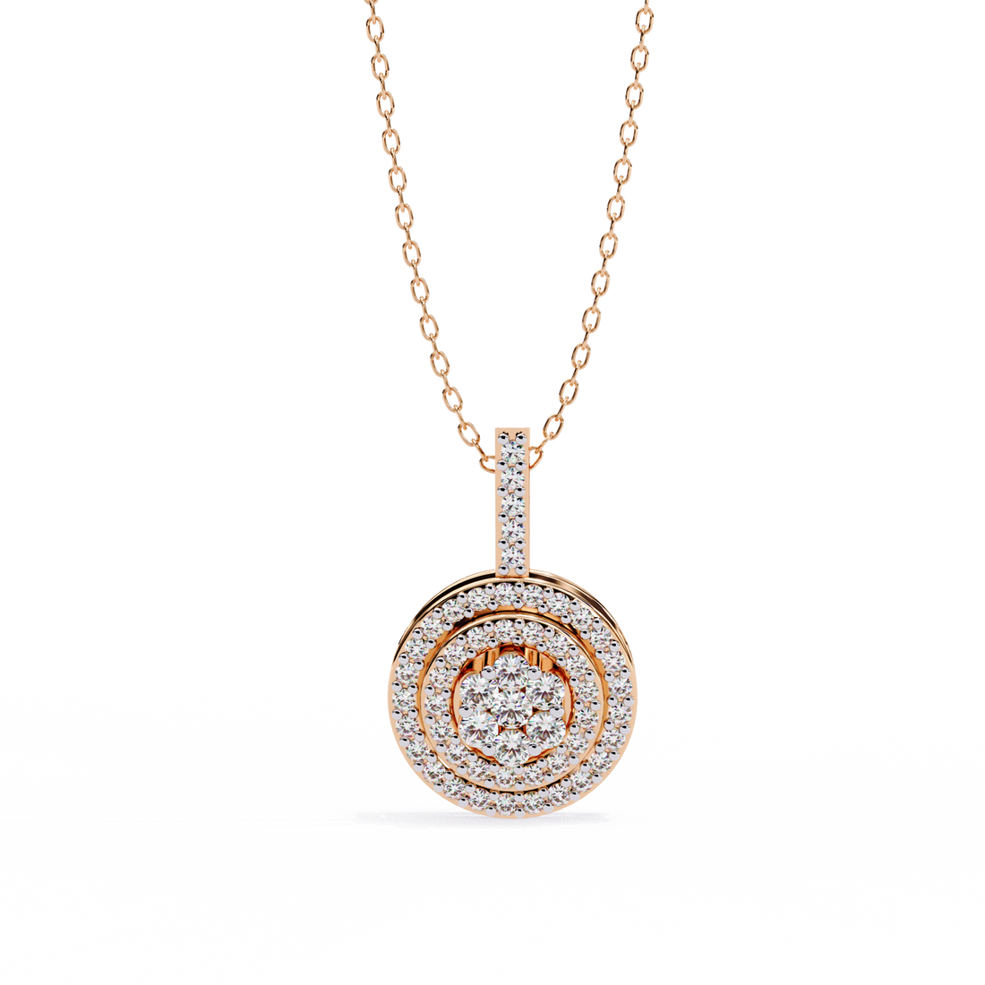 Signature Aura Round Pendant | 925 Sterling Silver