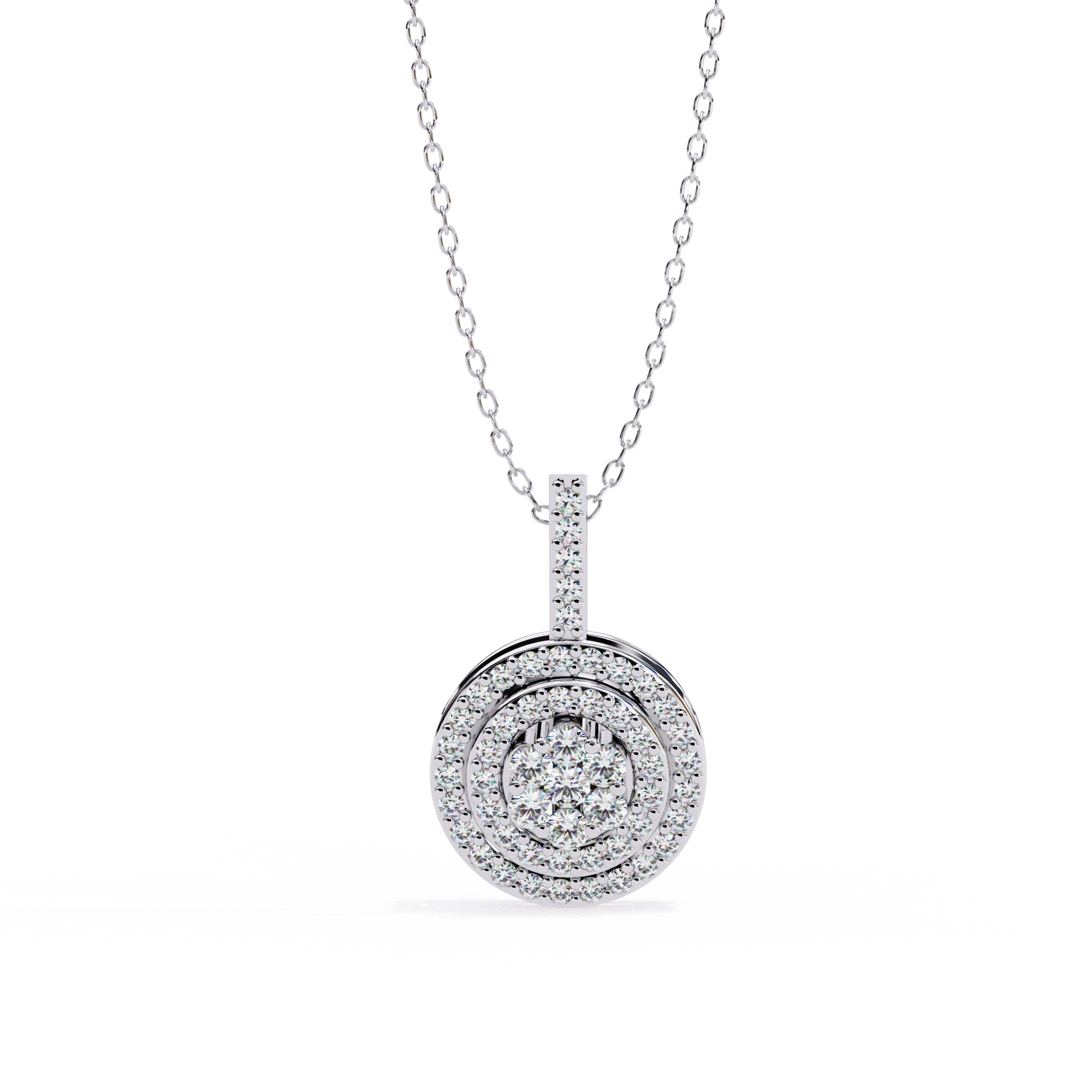 Signature Aura Round Pendant | 925 Sterling Silver