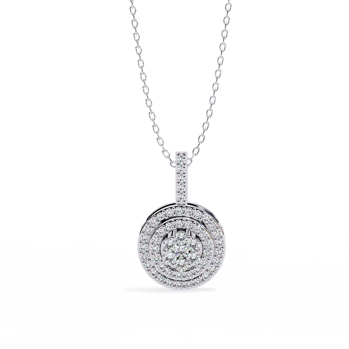 Signature Aura Round Pendant | 925 Sterling Silver