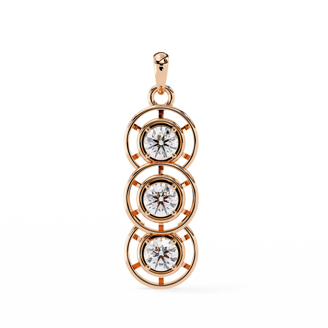 Triple Orbit Spark Necklace | 925 Sterling Silver