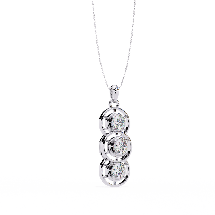 Triple Orbit Spark Necklace | 925 Sterling Silver