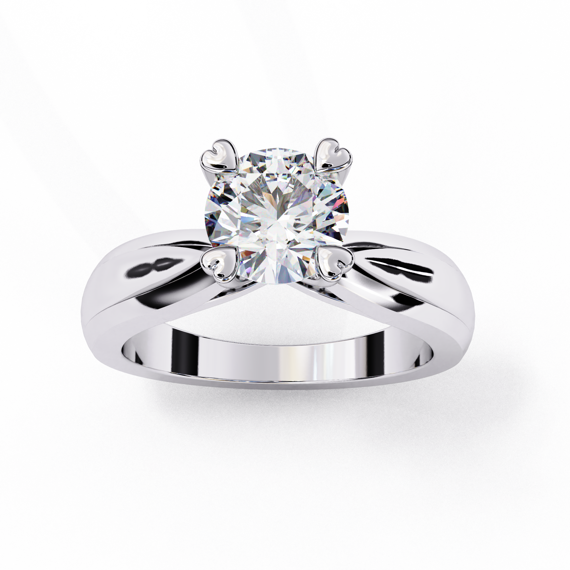 Prong Round Solitaire Ring | 925 Sterling Silver