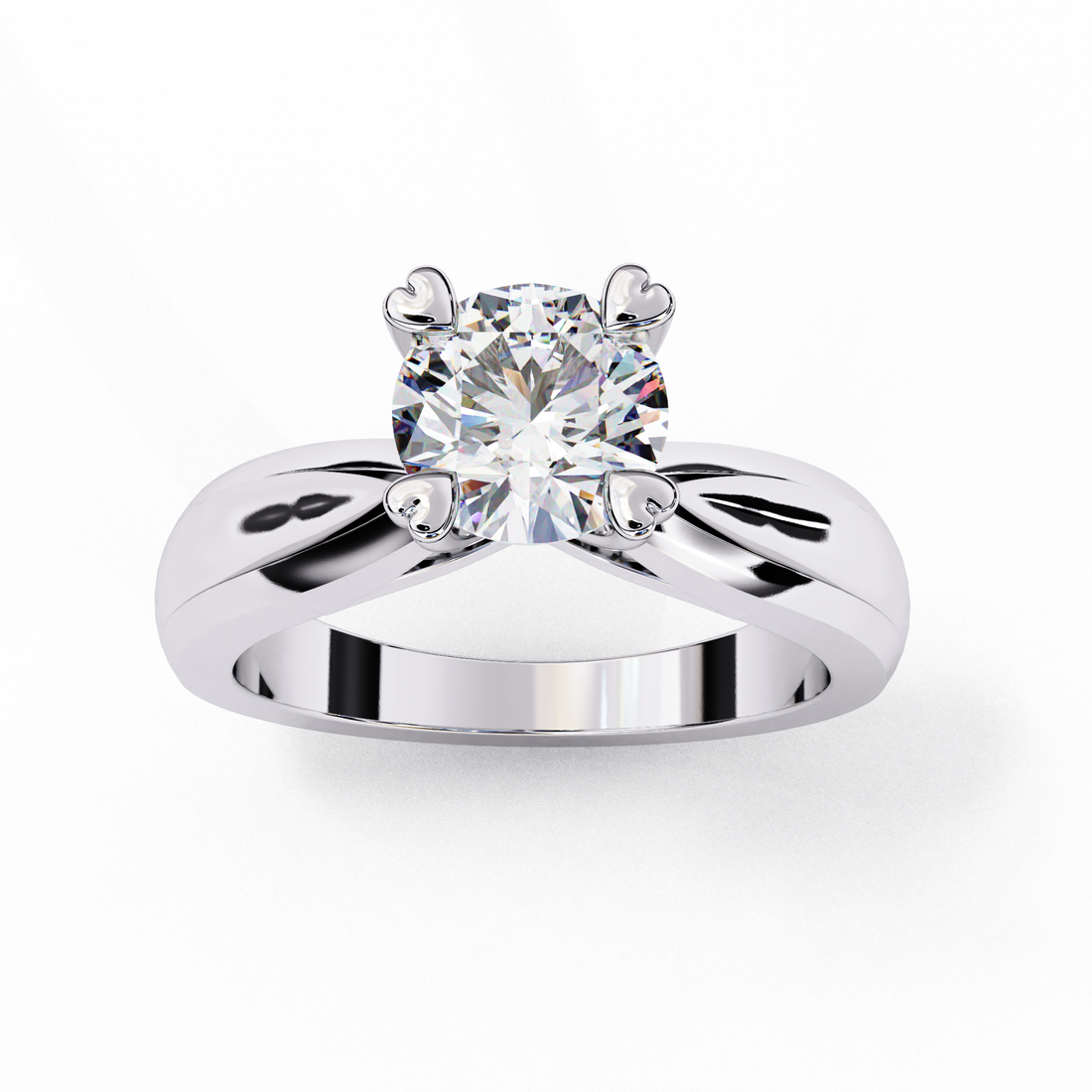 Prong Round Solitaire Ring | 925 Sterling Silver