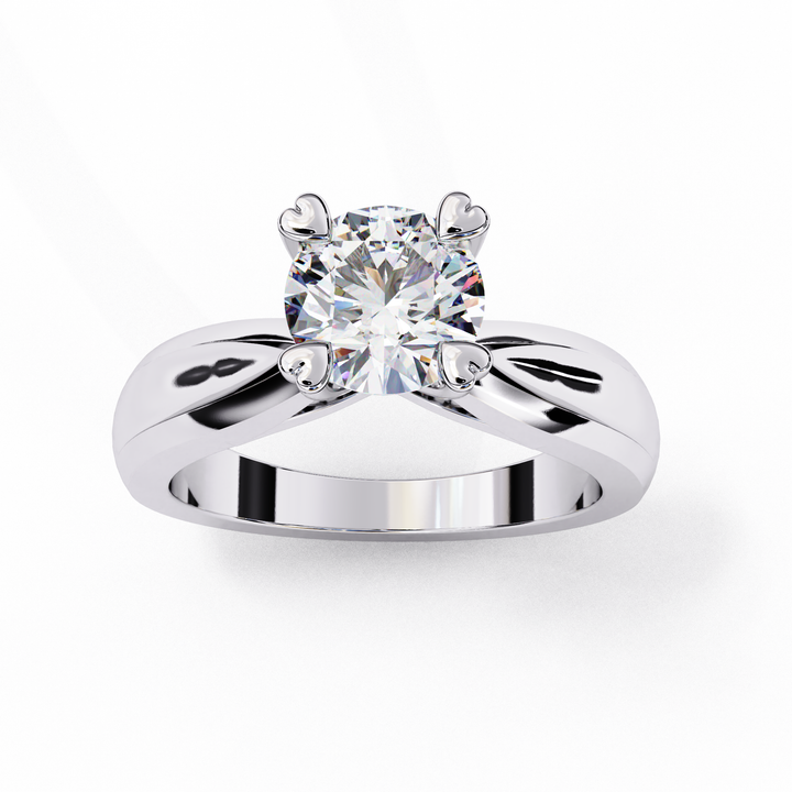Prong Round Solitaire Ring | 925 Sterling Silver