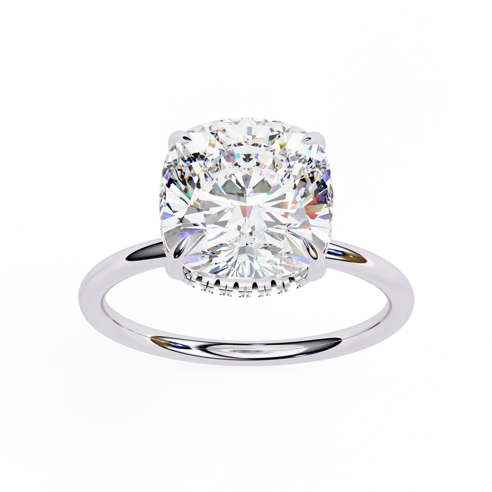 Minimal Luxe Cushion-Cut Silver Ring | 925 Sterling Silver