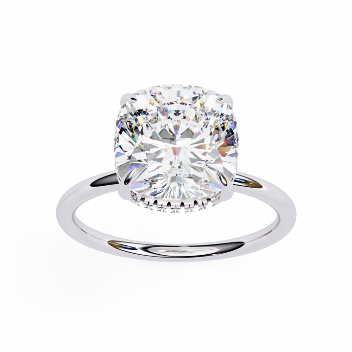 Minimal Luxe Cushion-Cut Silver Ring | 925 Sterling Silver