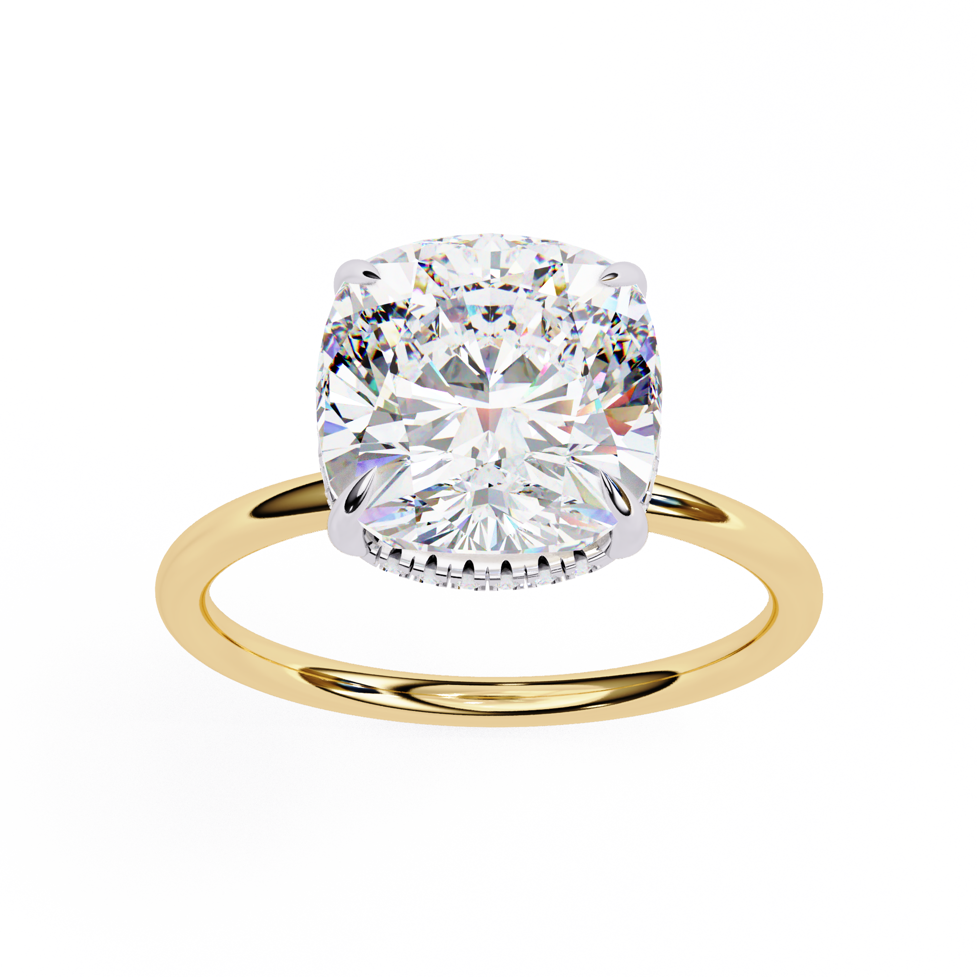 Minimal Luxe Cushion-Cut Silver Ring | 925 Sterling Silver