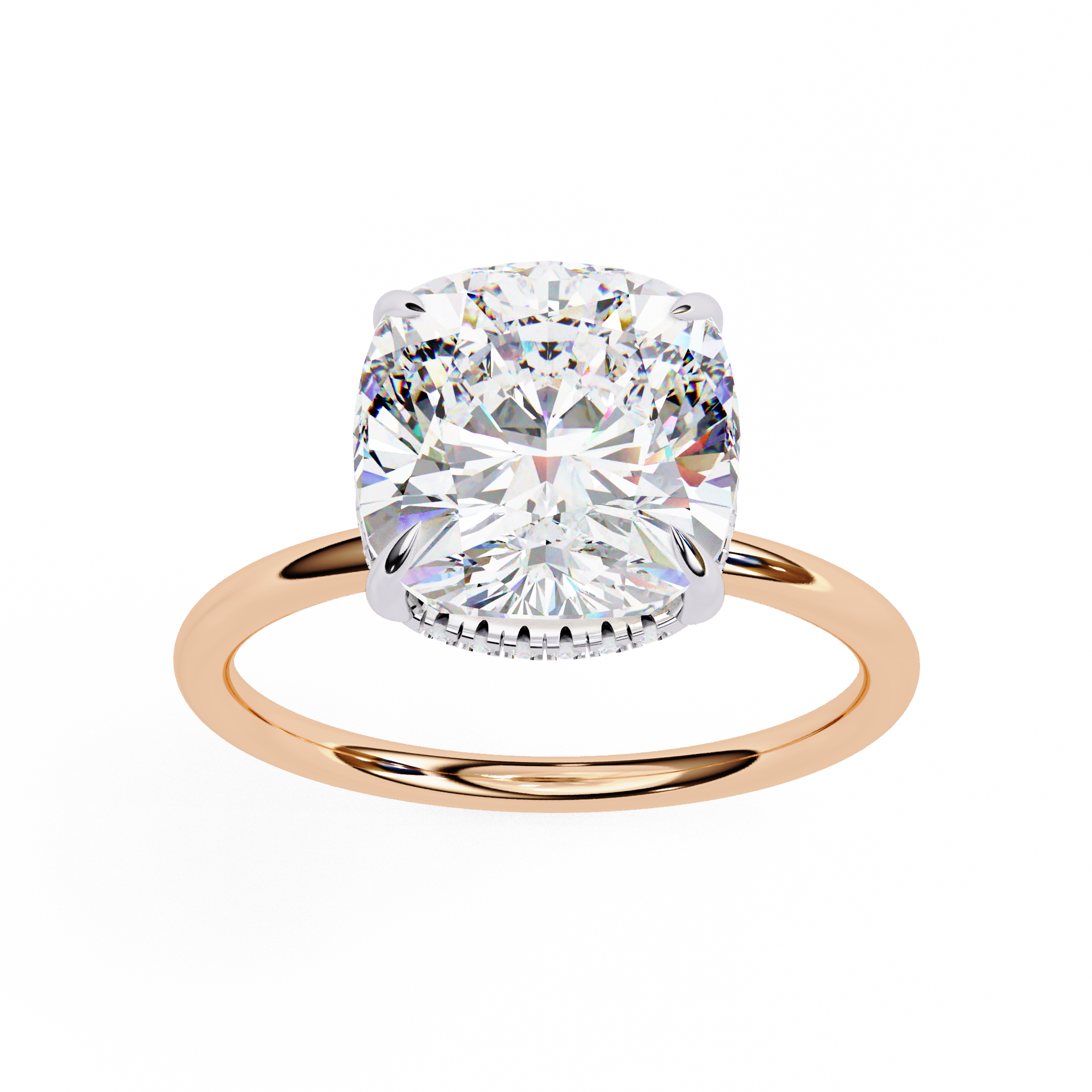 Minimal Luxe Cushion-Cut Silver Ring | 925 Sterling Silver