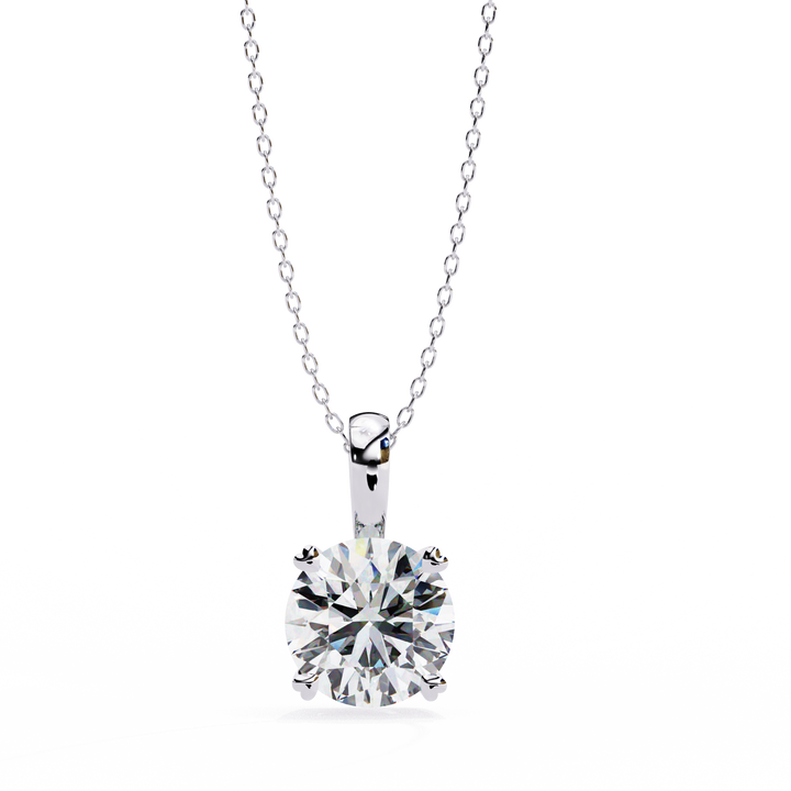 Pure Radiance Round-Cut Pendant | 925 Sterling Silver
