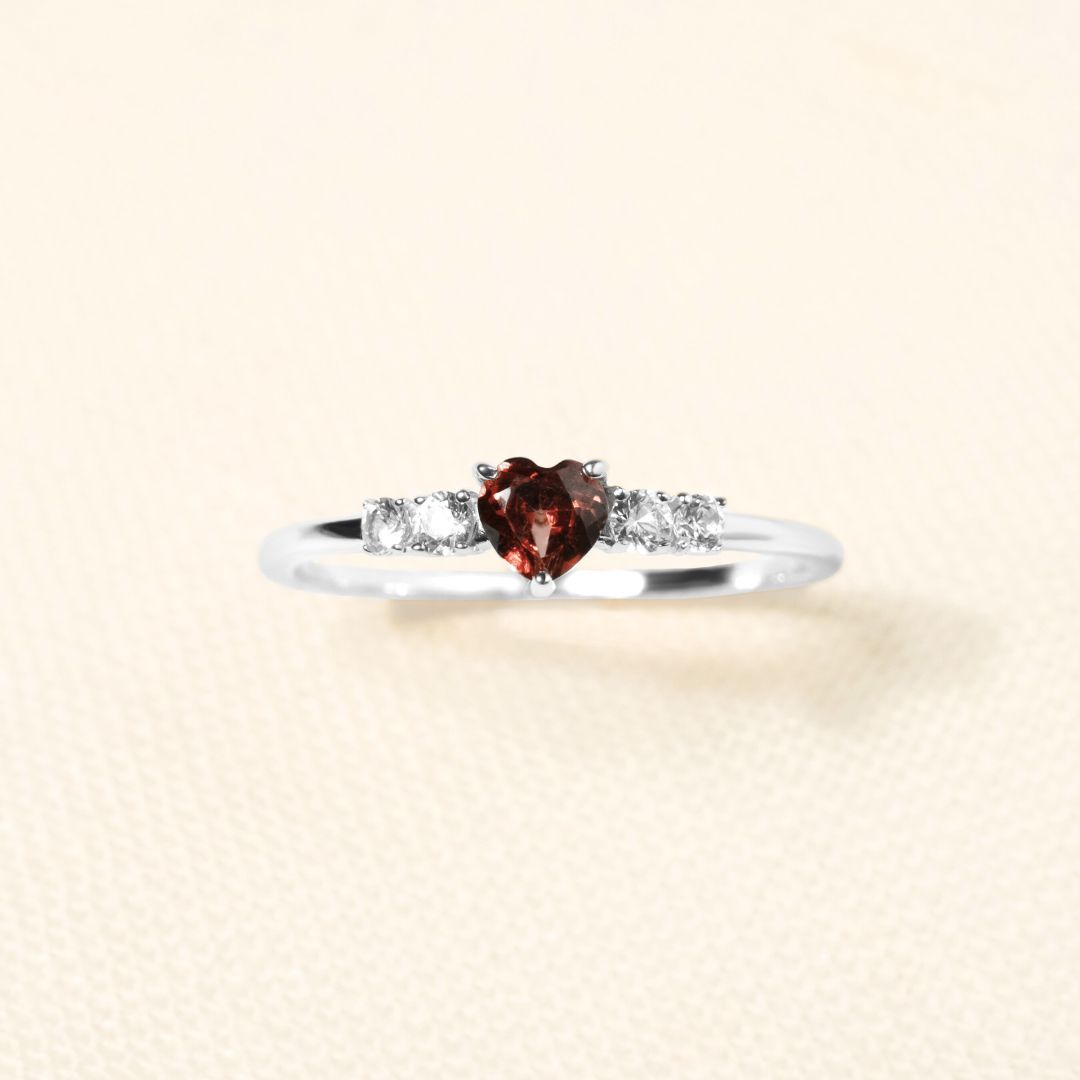Orope's Crimson Secret 925 Hallmarked Pure Silver Ring