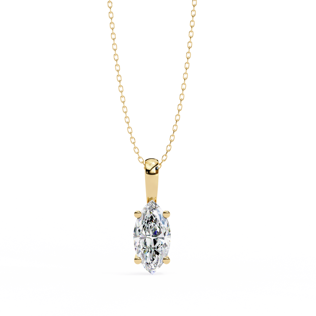 Lustre Line Marquise Necklace | 925 Sterling Silver
