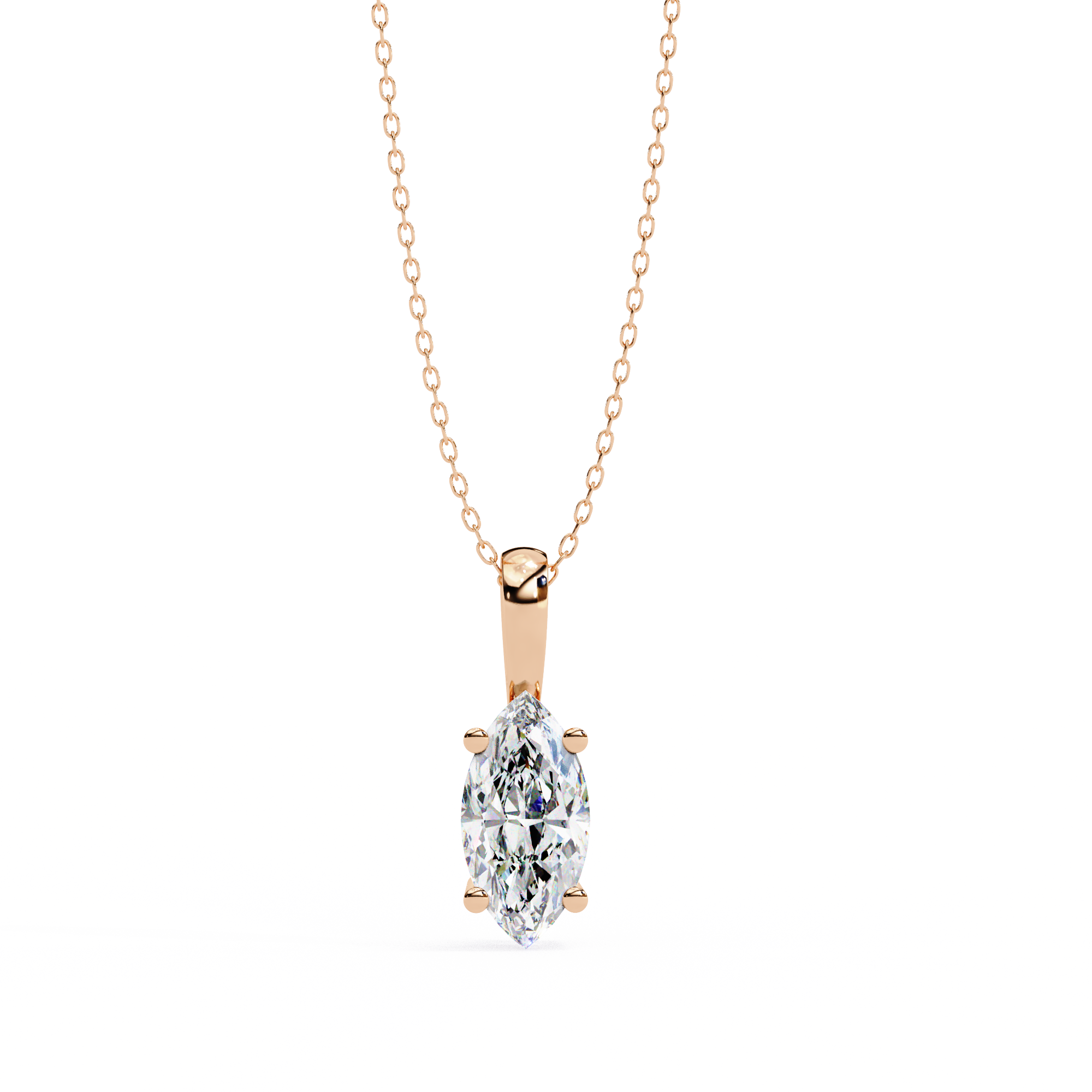 Lustre Line Marquise Necklace | 925 Sterling Silver