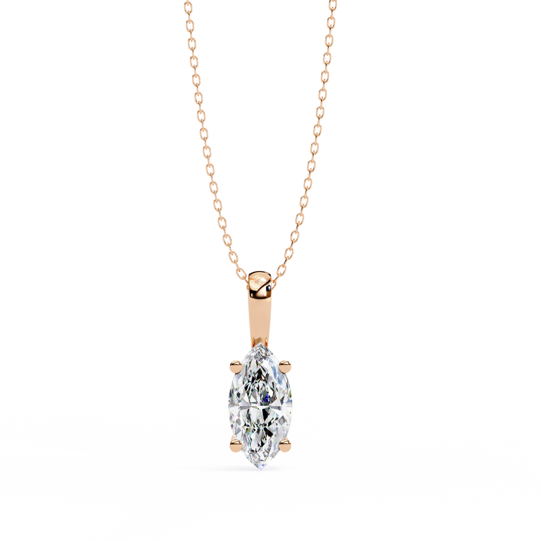 Lustre Line Marquise Necklace | 925 Sterling Silver