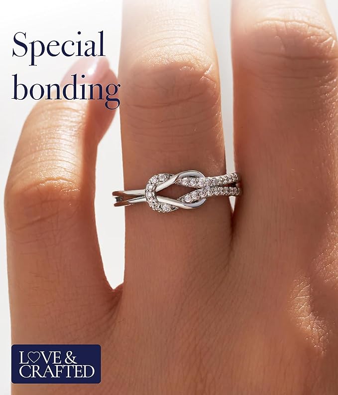 Infinity Love Knot Ring- Adjustable - Love & Crafted Edition