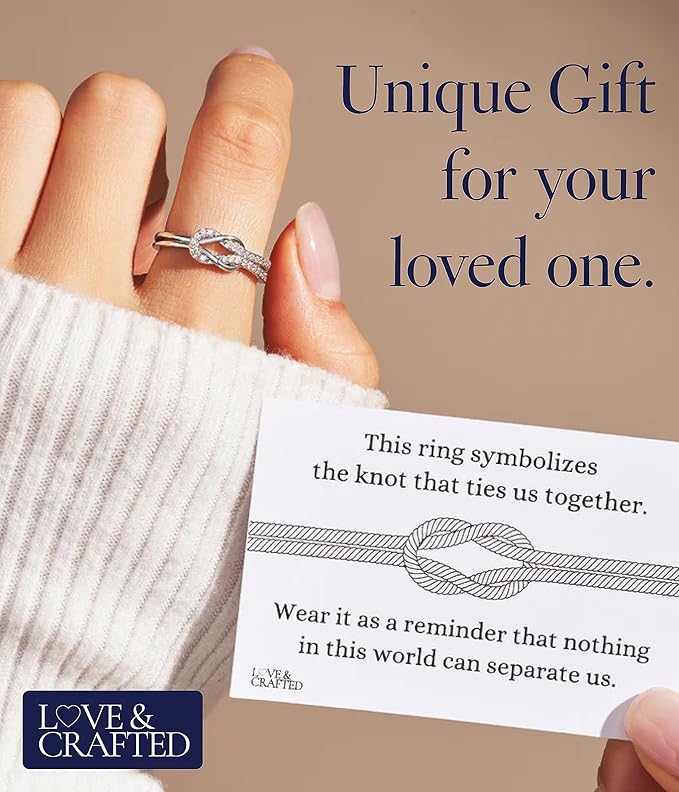 Infinity Love Knot Ring- Adjustable - Love & Crafted Edition
