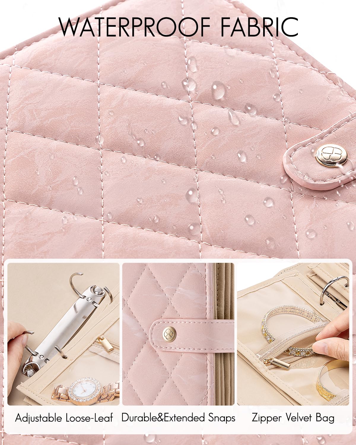 Travel Jewelry Organizer Case – Compact Jewelry Storage Book for Rings, Earrings & Necklaces