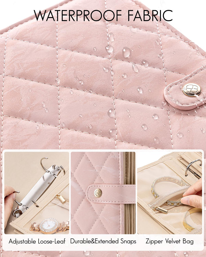 Travel Jewelry Organizer Case – Compact Jewelry Storage Book for Rings, Earrings & Necklaces