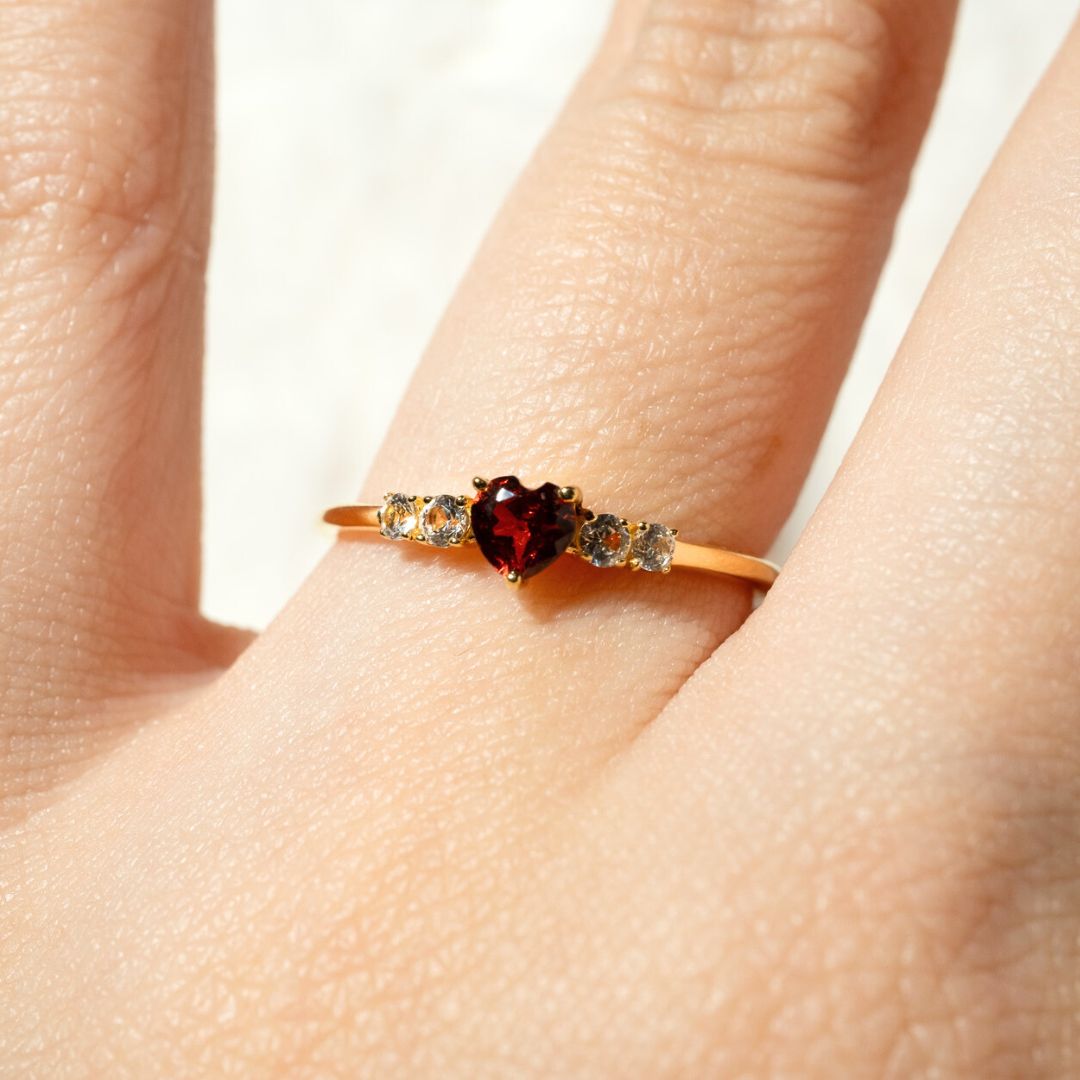 Orope's Crimson Secret 925 Hallmarked Pure Silver Ring