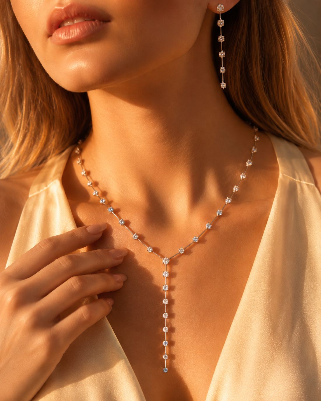 925 Silver Necklace & Earrings Set