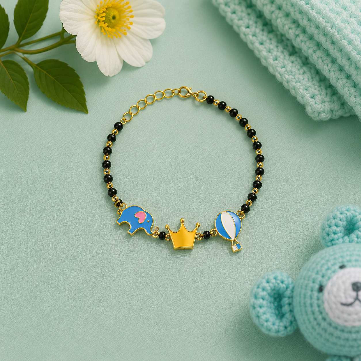 silver charm bracelet baby